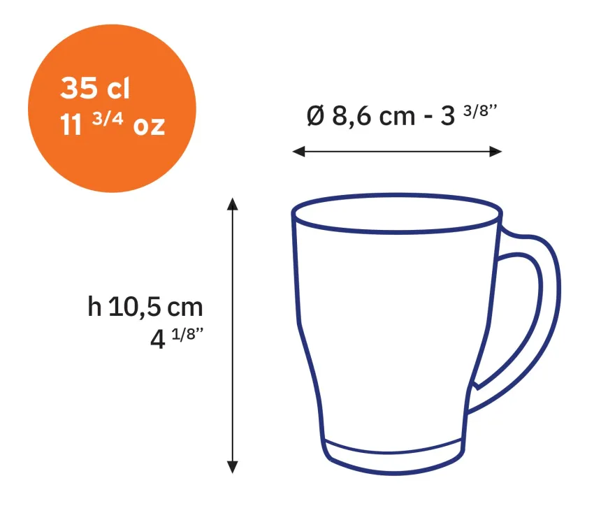 Professionnels De La Restauration|Tasses>Duralex Cosy - Mug en verre transparent 35 cl