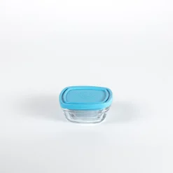 Boîtes Carrées>Duralex Freshbox - Boite de conservation carrée couvercle bleu 15cl