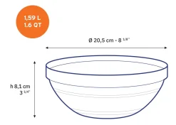 Professionnels De La Restauration|Saladiers>Duralex Le Gigogne - Saladier en verre Empilable 1,59L - 20,5cm Vert