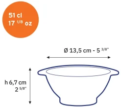 Professionnels De La Restauration|Bols>Duralex Lys - Bol en verre Vermeil à oreilles 51cl