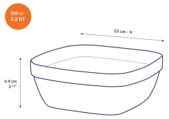Professionnels De La Restauration|Saladiers>Duralex Lys - Saladier carré transparent 3,1l