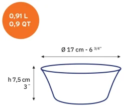 Professionnels De La Restauration|Saladiers>Duralex Lys - Saladier en verre - Sépia - 17cm - 91cl