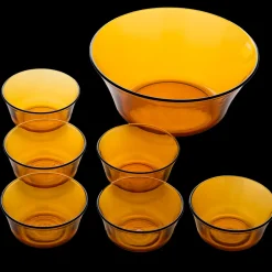 Kits|Coupelles>Duralex Lys - Saladier (2.2L) et petites coupelles de service (25cl) / Vermeil