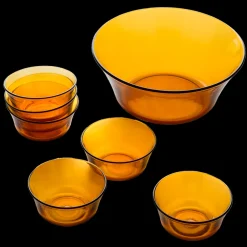 Kits|Coupelles>Duralex Lys - Saladier (2.2L) et petites coupelles de service (25cl) / Vermeil