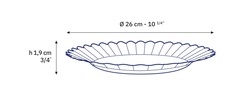 Professionnels De La Restauration|Assiettes>Duralex Picardie - Assiettes x6 - 26cm - Vermeil