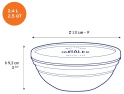 Boîtes Rondes>Duralex Freshbox - Boite de conservation ronde couvercle bleu 2,4L
